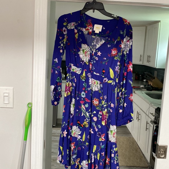 Maeve blue floral dress size small - Picture 2 of 3